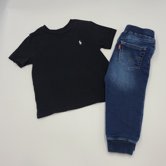 Ralph Lauren Other - Ralph Lauren tee and Levi's joggers size 18 months